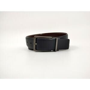 John‎ Henry Reversible Belt Mens 34 Black-Brown Bonded-Leather Classic Workwear